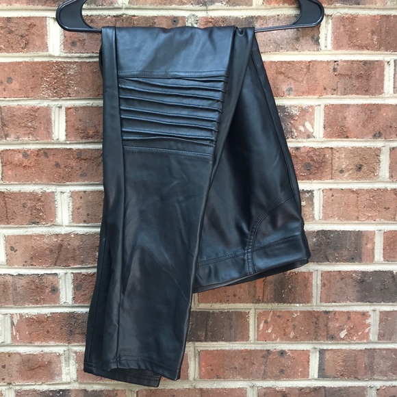 Primary Faux Leather Biker Leggings 